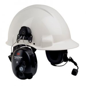 3M PELTOR WS ProTac XP Communication Headset featuring Bluetooth technology -Hard Hat Attached